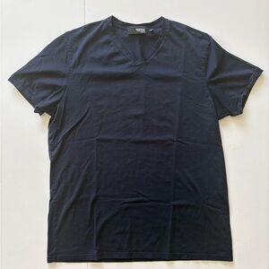 Murano Men's Dark Navy V-Neck Short Sleeve Tee Slim Fit XL